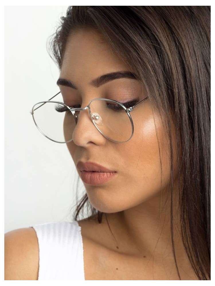 NASIA SILVER CLEAR LENS