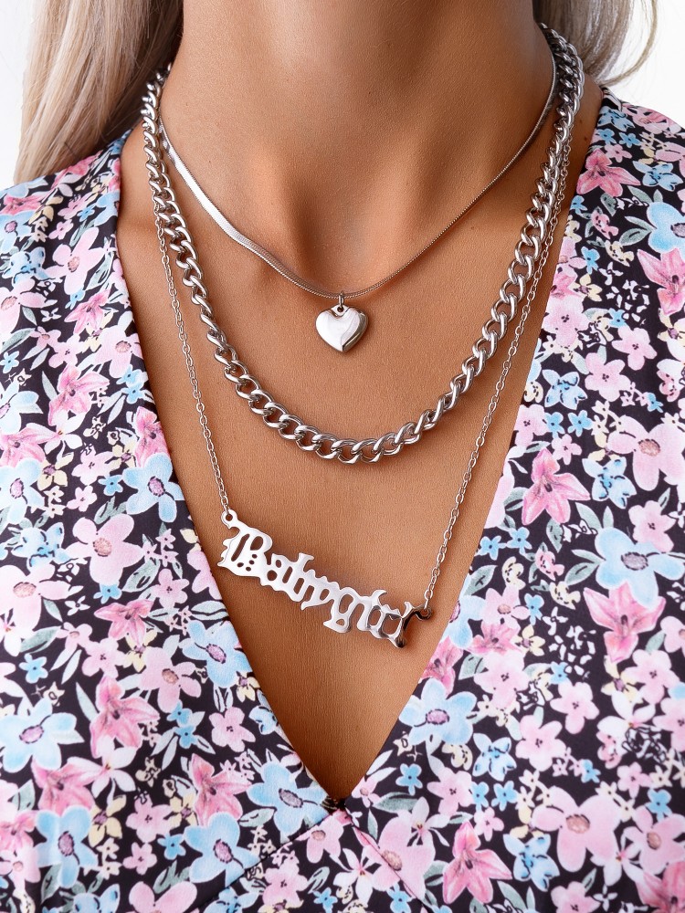 Baby girl hot sale silver necklace