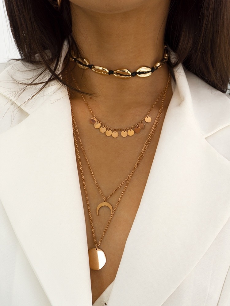 Annakey GOLD SEASHELL CHOKER