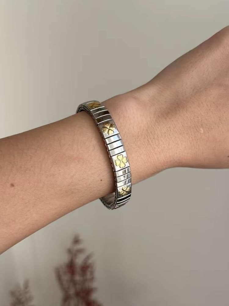 SILVER WITH GOLD BRACELET -...