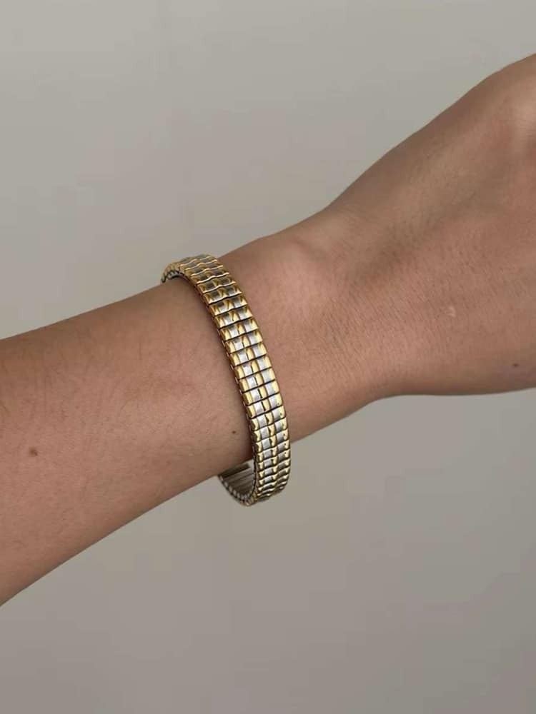 GOLD WITH SILVER BRACELET -...