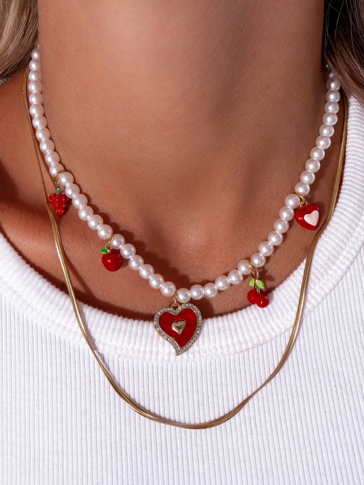 NECKLACE WITH PEARL AND...