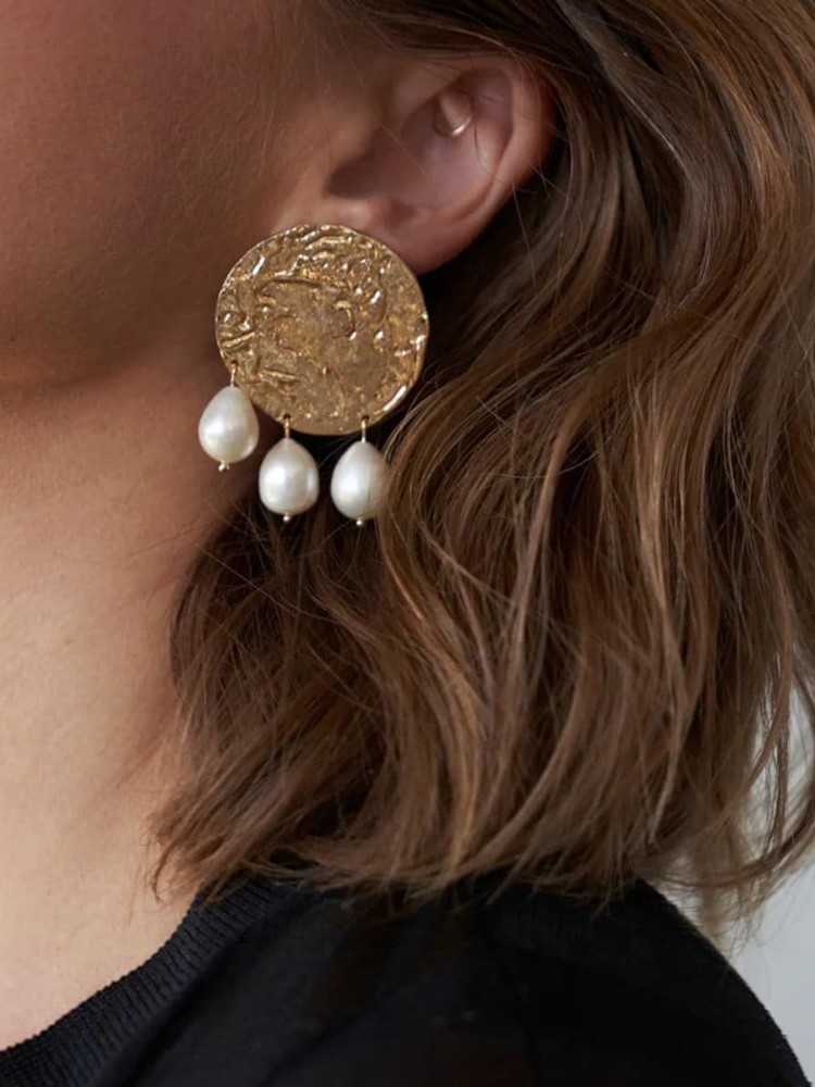 EARRINGS WITH PEARLS - BOHEM