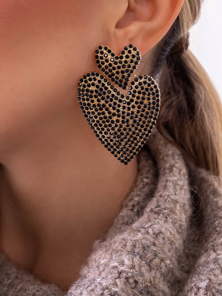 MILAN HEART STRASS EARRINGS