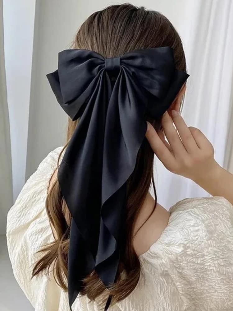 BLACK HAIR BOW - MIRACLE