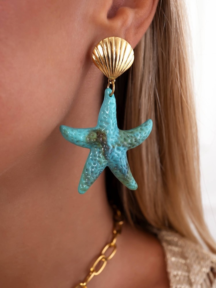 EARRINGS - SEASHELL STAR