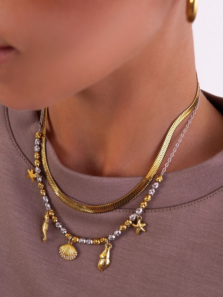 NECKLACE WITH CHAMRS - SICILY