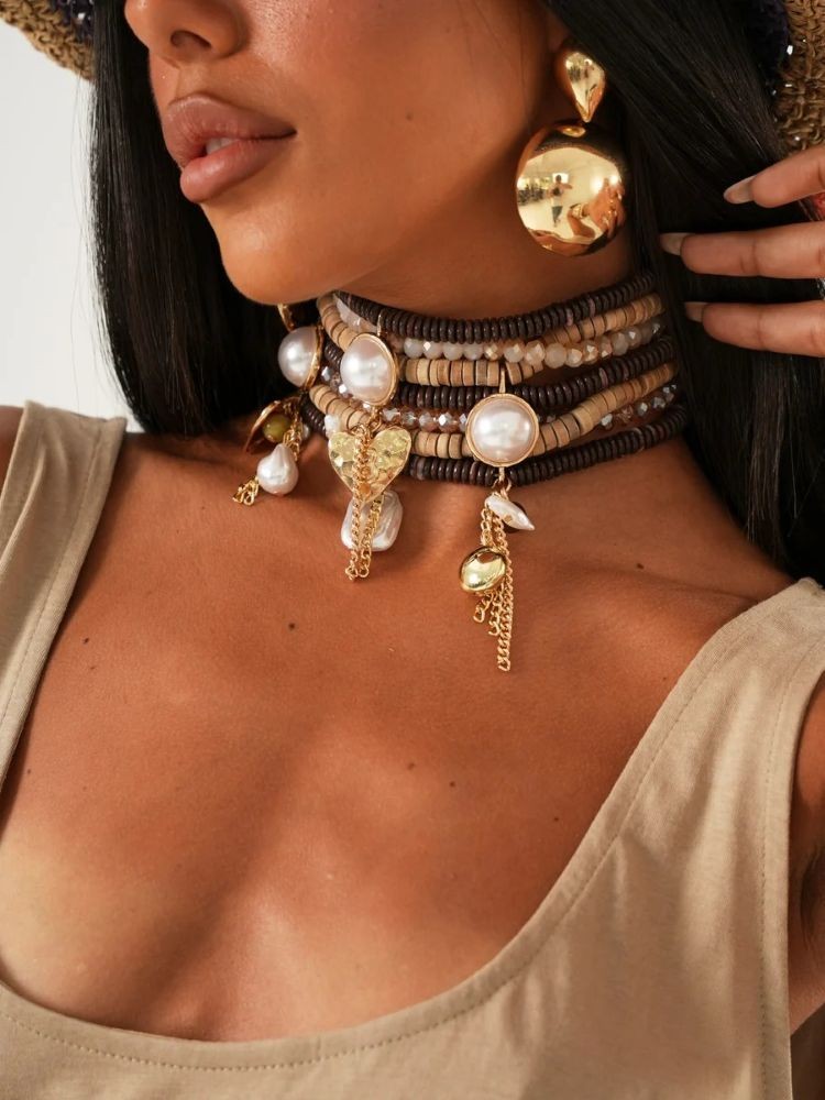 CHOKER  - MARRONE