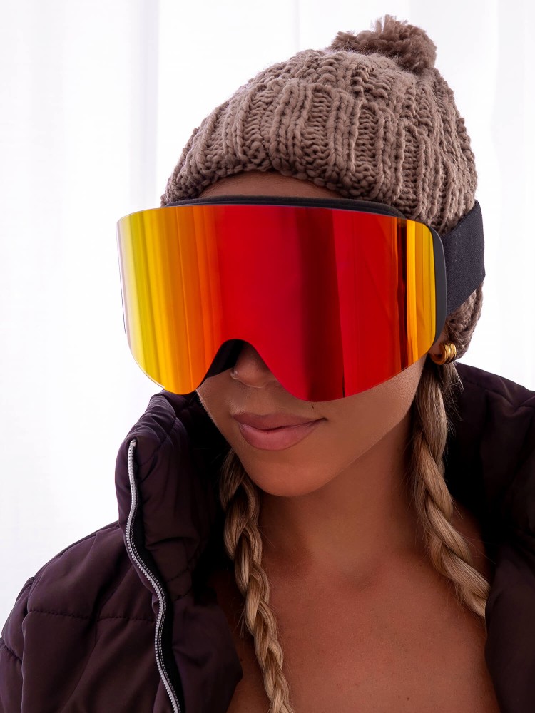 ORANGE SKI MASK - MOUNTAIN