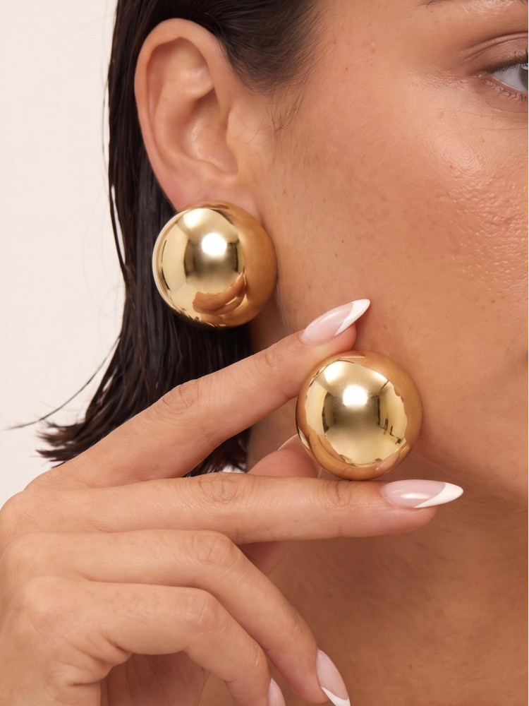 GOLD EARRINGS -BUTTONS